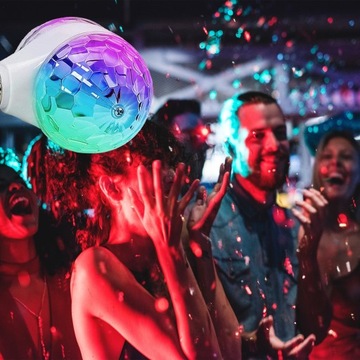 RGB ЛАМПОЧКА ВРАЩАЮЩАЯСЯ СВЕТОДИОДНАЯ DICO BALL POWERFUL XL