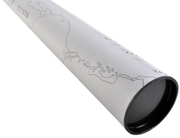 Скретч-карта с картой мира в подарок путешественнику: золотой плакат + большой тубус с флагом