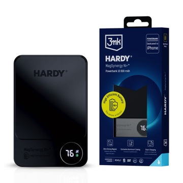 Powerbank 10000 mAh MagSafe QI USB-C Lightning - 3mk HARDY MagSynergy Ni+
