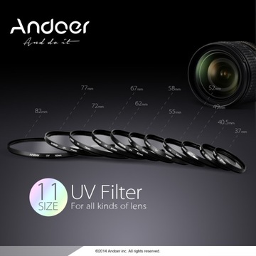 Andoer 58 мм УФ-ультрафиолетовый фильтр для защиты линз