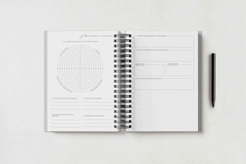 Ежедневник на 2024 год на спирали, А5 Calendar Make It Easy - СЕРЕБРЯНЫЙ ЛЕН