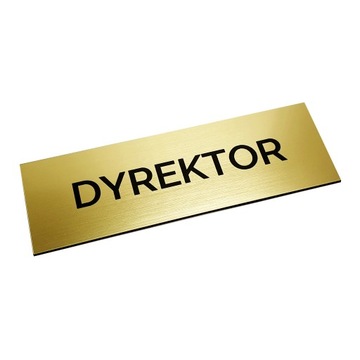 Tabliczka DYREKTOR, na drzwi, DOWOLNE NAPISY i znaki, 10cm x 30cm