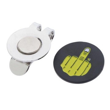 2x Gesture Removable Golf Ball Marker with Hat Clip Portable And Durable