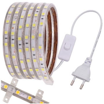 Taśma LED 230V 5m Wodoszczelna 30W Zasilacz ZESTAW