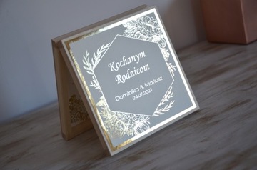 Приглашение на свадьбу для родителей в коробке ЗОЛОТО 32