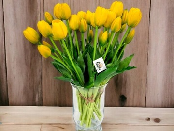 Силиконовые тюльпаны прорезиненные как Life Premium Tulip 40 см 5 шт. - пудра