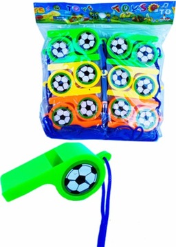 GWIZDEK 12 SZTUK Gwizdki 3 KOLORY Piłka nożna Toys
