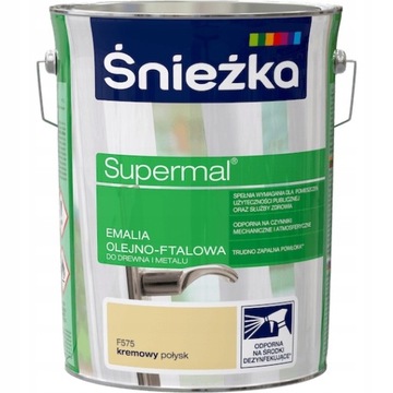 Śnieżka Supermal emalia olejno-ftalowa KREMOWY F575 połysk 5L