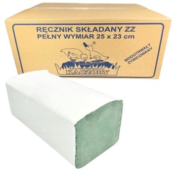 PAPIEROWE RĘCZNIKI SKŁADANE ZZ zielone 4000szt - SOLIDNE POLSKI PRODUCENT