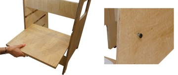 Деревянный кухонный помощник для ребенка. Складная кухонная доска 2в1