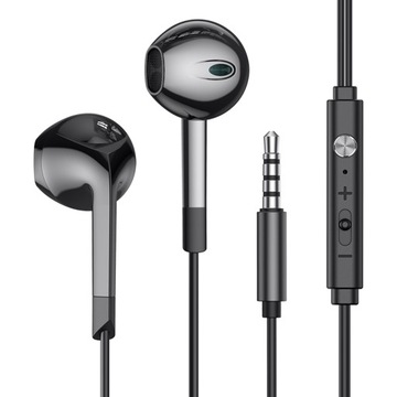 SŁUCHAWKI DOUSZNE PRZEWODOWE MIKROFON PRZYCISK REGULACJA GŁOŚNOŚCI X-BASS