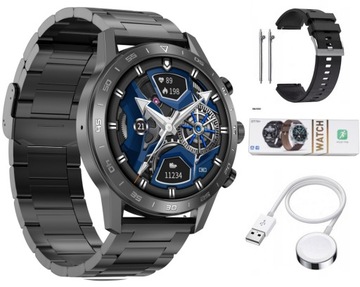 SMARTWATCH ZEGAREK 454x454 MENU PL EKG INDUKCJA ROZMOWY PULS IP68 2 PASKI