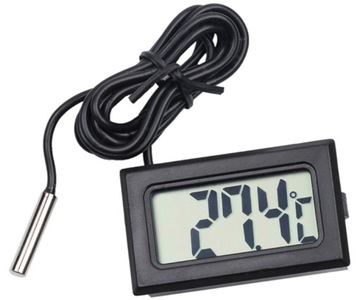 TERMOMETR CUKIERNICZY ELEKTRONICZNY CYFROWY Z SONDĄ AKWARIOWY WYŚWIETLACZ