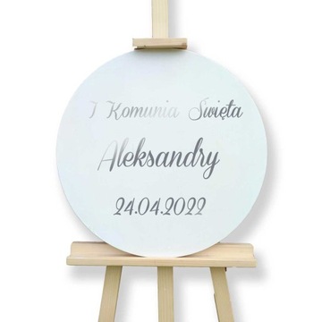 Tablica Powitalna na komunie świętą, Pierwsza Komunia Święta + Imię Dziecka