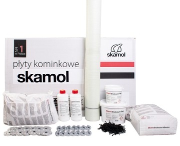 SKAMOL КАМИННЫЕ ПЛИТЫ НАБОР ИЗ 14 ПЛИТОВ + АКСЕССУАРЫ
