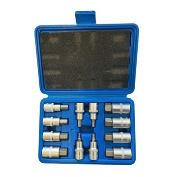 Klucze nasadowe HEX Imbusowe 1/2″ (12 elementów 55 mm) Cr-V - S-SH1212