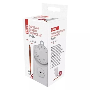 СТАЦИОНАРНЫЙ ТЕРМОСТАТ ДЛЯ КОТЛА 0-90°C С КАПИЛЛЯРНЫМ ДАТЧИКОМ EMOS P5682