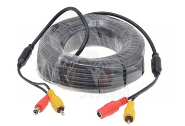 PRZEWÓD RCA+DC KABEL 20m KAMERA COFANIA MONITOR