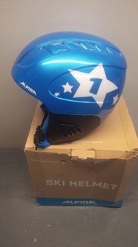Kask narciarski snowboardowy ALPINA CARAT STAR, blue/white
