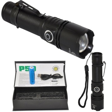 Latarka Akumulatorowa Taktyczna P50 ZOOM 1000lm