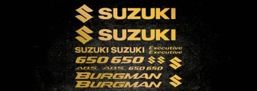 SUZUKI BURGMAN 650 _ наклейки ЗОЛОТО, СЕРЕБРО, МЕДЬ