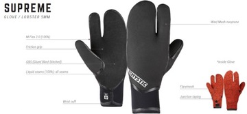 Неопреновые перчатки Mystic Supreme Lobster 5 мм-XL