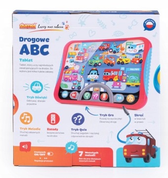 Dumel TABLET DROGOWE ABC QUIZ ZAGADKI DŹWIĘK 3+