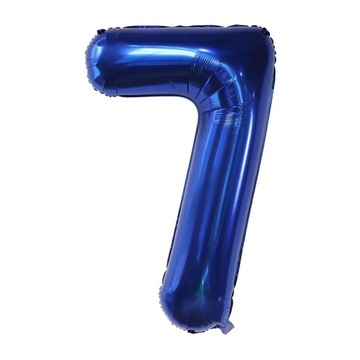 GRANATOWY BALON foliowy 80 CM CYFRA 7 siedem