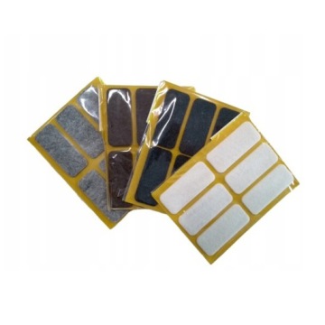 ФЕРТОВЫЕ ПОДКЛАДКИ ДЛЯ МЕБЕЛИ 12 ШТ, КОРИЧНЕВЫЕ, ПРЯМОУГОЛЬНЫЕ