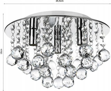 ПОТОЛОЧНЫЙ СВЕТИЛЬНИК, ПОДВЕСНАЯ ЛЮСТРА, ПОТОЛОЧНЫЙ СВЕТИЛЬНИК КРИСТАЛЛЫ, ХРОМ x3 LED