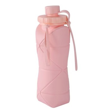 SILIKONOWA SKŁADANA BUTELKA NA WODĘ 600ML