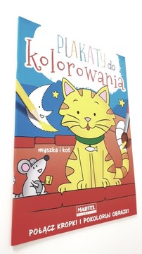 Plakaty do kolorowania Myszka i kot