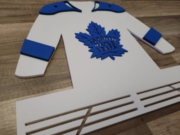Drewniany wieszak na medale koszulka NHL hokej