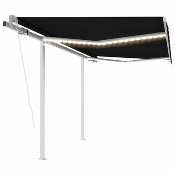 Markiza zwijana 350x250cm antracyt/biały LED