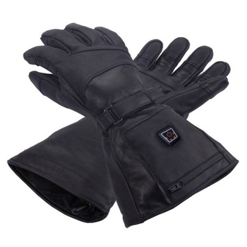 OGRZEWANE SKÓRZANE RĘKAWICE NARCIARSKIE GLOVII XL
