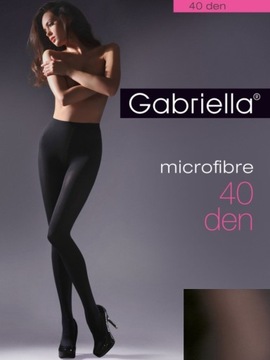 RAJSTOPY KRYJĄCE GABRIELLA MICROFIBRE 40 NERO 5 XL