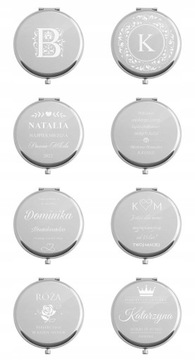 Косметическое зеркало для макияжа, складной подарок с гравировкой для мамы