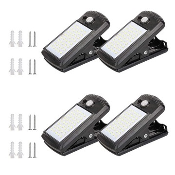 4SZT. LAMPA SOLARNA LED WODOODPORNY NA DZIEDZINIEC/OGRODZENIE/KEMPING