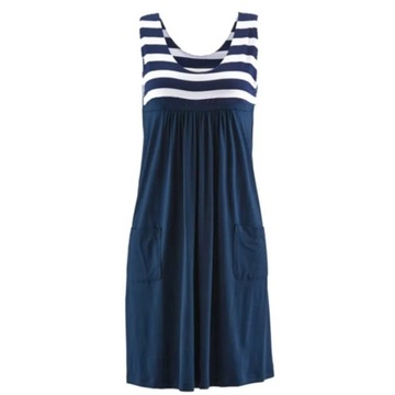 Fashion striped dress summer dress loose simple