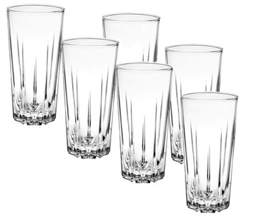 SZKLANKI do DRINKÓW soku WODY long drink 330ml x6