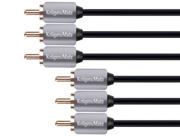 Kabel 3RCA-3RCA component 1.8m Kruger&Matz