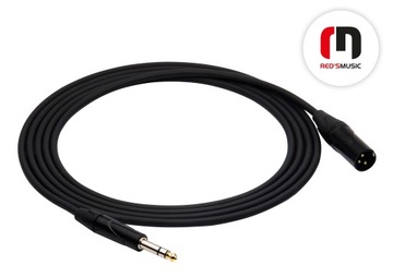 KABEL MIKROFONOWY XLR M - JACK STEREO 1M REDS MUS