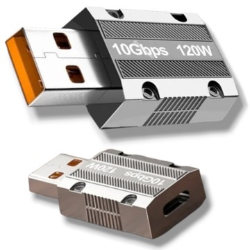 ADAPTER PRZEJŚCIÓWKA KONWERTER USB 3.0 3.1 NA USB TYP C 120W FAST CHARGING