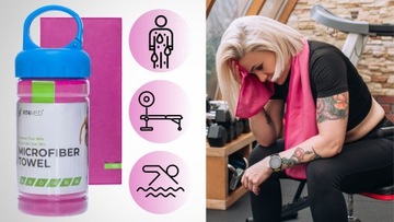 БЫСТРОСУХОЕ СПОРТИВНОЕ ПОЛОТЕНЦЕ ИЗ МИКРОФИБРЫ 30X100, тренировочный чехол UV50+