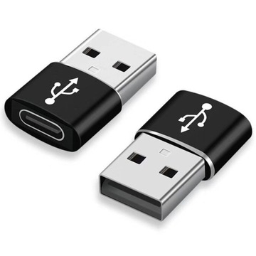 Adapter Przejściówka z USB Typu C do USB REVERSE Złącze Type C/USB Czarny
