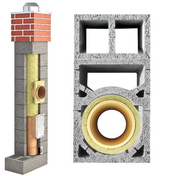 KOMIN CERAMICZNY SYSTEM KOMINOWY 7m +3W FI200 KOMPLETNY