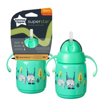 Tommee Tippee Kubek ze słomką 300ml,6m+ zielony