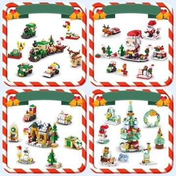 KALENDARZ ADWENTOWY 24 OKIENKA KLOCKI KONSTRUKCYJNE DLA DZIECI PREZENT