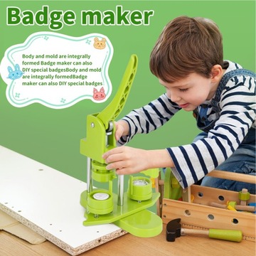 Машина для изготовления пуговиц для бейджей 32 мм с 100 деталями для пуговиц + фрезой