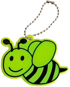 ODBLASKOWA ZAWIESZKA BRELOK Z ŁAŃCUSZKIEM ODBLASK PRZYWIESZKA PSZCZÓŁKA